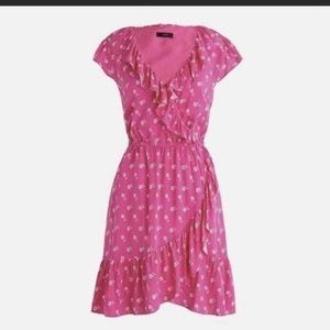 J. Crew V-neck ruffle dress in floral print